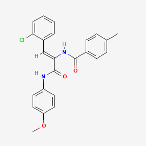 molecular formula C24H21ClN2O3 B3831676 N-(2-(2-chlorophenyl)-1-{[(4-methoxyphenyl)amino]carbonyl}vinyl)-4-methylbenzamide 