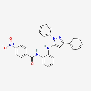 N-{2-[(1,3-diphenyl-1H-pyrazol-5-yl)amino]phenyl}-4-nitrobenzamide