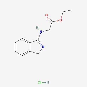 molecular formula C12H15ClN2O2 B3831710 ethyl N-1H-isoindol-3-ylglycinate hydrochloride 
