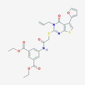 Diethyl 5-[({[3-allyl-5-(2-furyl)-4-oxo-3,4-dihydrothieno[2,3-d]pyrimidin-2-yl]sulfanyl}acetyl)amino]isophthalate