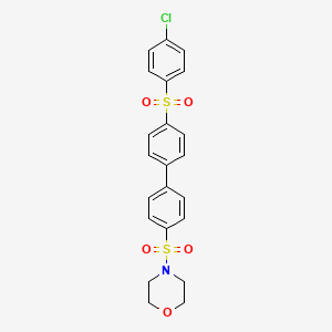 molecular formula C22H20ClNO5S2 B3831734 4-({4'-[(4-chlorophenyl)sulfonyl]-4-biphenylyl}sulfonyl)morpholine 