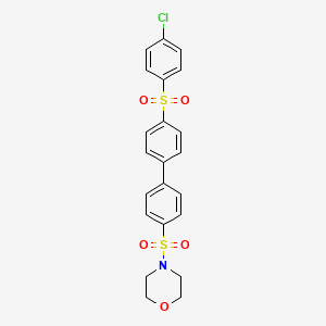 4-[4-[4-(4-Chlorophenyl)sulfonylphenyl]phenyl]sulfonylmorpholine