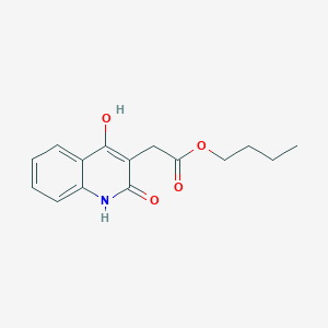 molecular formula C15H17NO4 B3831759 butyl (4-hydroxy-2-oxo-1,2-dihydro-3-quinolinyl)acetate 