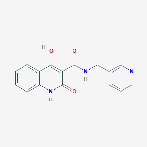 molecular formula C16H13N3O3 B3831764 4-hydroxy-2-oxo-N-(3-pyridinylmethyl)-1,2-dihydro-3-quinolinecarboxamide 