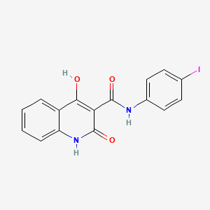 molecular formula C16H11IN2O3 B3831776 4-hydroxy-N-(4-iodophenyl)-2-oxo-1,2-dihydro-3-quinolinecarboxamide 