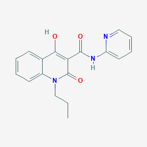 4-hydroxy-2-oxo-1-propyl-N-2-pyridinyl-1,2-dihydro-3-quinolinecarboxamide