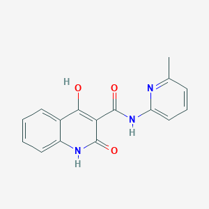 molecular formula C16H13N3O3 B3831806 4-hydroxy-N-(6-methyl-2-pyridinyl)-2-oxo-1,2-dihydro-3-quinolinecarboxamide 