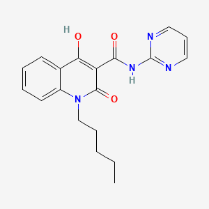 molecular formula C19H20N4O3 B3831823 4-hydroxy-2-oxo-1-pentyl-N-2-pyrimidinyl-1,2-dihydro-3-quinolinecarboxamide 