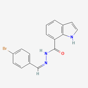 molecular formula C16H12BrN3O B3831842 N'-(4-bromobenzylidene)-1H-indole-7-carbohydrazide 