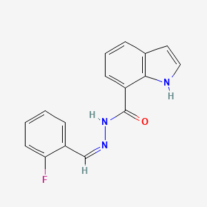 molecular formula C16H12FN3O B3831848 N'-(2-fluorobenzylidene)-1H-indole-7-carbohydrazide 