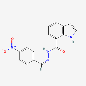 molecular formula C16H12N4O3 B3831856 N'-(4-nitrobenzylidene)-1H-indole-7-carbohydrazide 