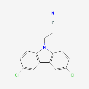 molecular formula C15H10Cl2N2 B3831861 3-(3,6-二氯-9H-咔唑-9-基)丙腈 