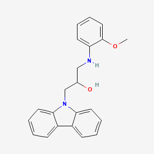 molecular formula C22H22N2O2 B3831870 1-(9H-carbazol-9-yl)-3-[(2-methoxyphenyl)amino]-2-propanol 