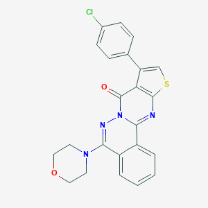 molecular formula C23H17ClN4O2S B383190 9-(4-chlorophenyl)-5-(4-morpholinyl)-8H-thieno[2',3':4,5]pyrimido[2,1-a]phthalazin-8-one CAS No. 380453-79-2