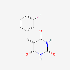 molecular formula C11H7FN2O3 B3831912 5-(3-fluorobenzylidene)-2,4,6(1H,3H,5H)-pyrimidinetrione 