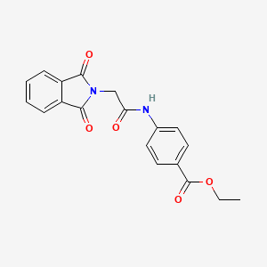 molecular formula C19H16N2O5 B3831916 ethyl 4-{[(1,3-dioxo-1,3-dihydro-2H-isoindol-2-yl)acetyl]amino}benzoate CAS No. 7508-58-9