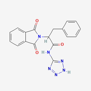 molecular formula C18H14N6O3 B3831924 2-(1,3-dioxo-1,3-dihydro-2H-isoindol-2-yl)-3-phenyl-N-1H-tetrazol-5-ylpropanamide 