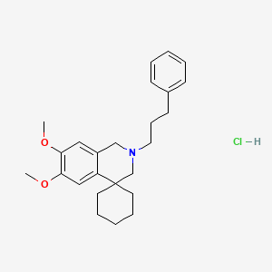 molecular formula C25H34ClNO2 B3831938 6',7'-dimethoxy-2'-(3-phenylpropyl)-2',3'-dihydro-1'H-spiro[cyclohexane-1,4'-isoquinoline] hydrochloride 