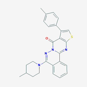 9-(4-methylphenyl)-5-(4-methyl-1-piperidinyl)-8H-thieno[2',3':4,5]pyrimido[2,1-a]phthalazin-8-one