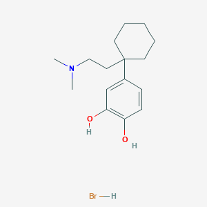molecular formula C16H26BrNO2 B3831945 4-{1-[2-(dimethylamino)ethyl]cyclohexyl}-1,2-benzenediol hydrobromide 