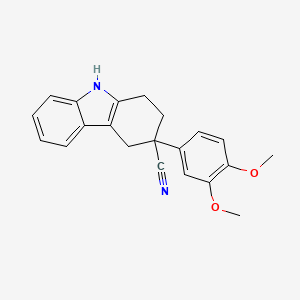 molecular formula C21H20N2O2 B3831952 3-(3,4-dimethoxyphenyl)-2,3,4,9-tetrahydro-1H-carbazole-3-carbonitrile CAS No. 301353-37-7