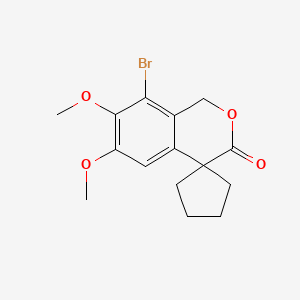 molecular formula C15H17BrO4 B3831956 8'-bromo-6',7'-dimethoxy-1'H-spiro[cyclopentane-1,4'-isochromen]-3'-one 