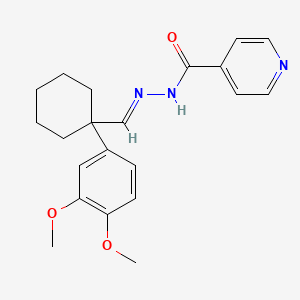molecular formula C21H25N3O3 B3831957 N'-{[1-(3,4-dimethoxyphenyl)cyclohexyl]methylene}isonicotinohydrazide 