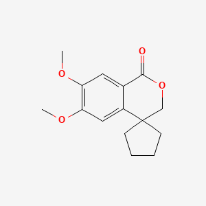 molecular formula C15H18O4 B3831964 6',7'-dimethoxy-1'H-spiro[cyclopentane-1,4'-isochromen]-1'-one 