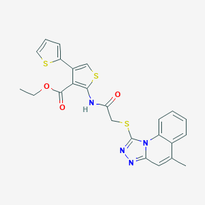 Ethyl 2-({[(5-methyl[1,2,4]triazolo[4,3-a]quinolin-1-yl)sulfanyl]acetyl}amino)-2',4-bithiophene-3-carboxylate
