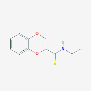 molecular formula C11H13NO2S B3831994 N-ethyl-2,3-dihydro-1,4-benzodioxine-2-carbothioamide 
