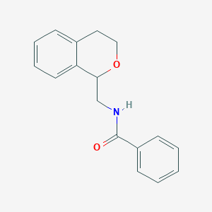 molecular formula C17H17NO2 B3831996 N-(3,4-dihydro-1H-isochromen-1-ylmethyl)benzamide 