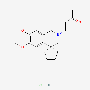 molecular formula C19H28ClNO3 B3831999 4-(6',7'-dimethoxy-1'H-spiro[cyclopentane-1,4'-isoquinolin]-2'(3'H)-yl)-2-butanone hydrochloride 