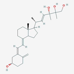 molecular formula C28H44O4 B038320 (E,3R,6R)-6-[(1R,4E,7aR)-4-[(2Z)-2-[(5S)-5-hydroxy-2-methylidenecyclohexylidene]ethylidene]-7a-methyl-2,3,3a,5,6,7-hexahydro-1H-inden-1-yl]-2,3-dimethylhept-4-ene-1,2,3-triol CAS No. 123992-85-8