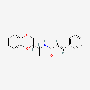 molecular formula C19H19NO3 B3832011 N-[1-(2,3-dihydro-1,4-benzodioxin-2-yl)ethyl]-3-phenylacrylamide 
