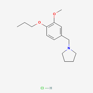 molecular formula C15H24ClNO2 B3832022 1-(3-methoxy-4-propoxybenzyl)pyrrolidine hydrochloride 