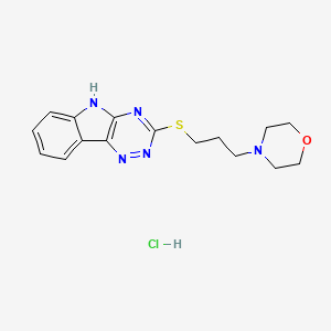 molecular formula C16H20ClN5OS B3832028 3-{[3-(4-morpholinyl)propyl]thio}-5H-[1,2,4]triazino[5,6-b]indole hydrochloride 