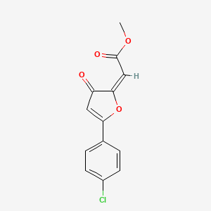 molecular formula C13H9ClO4 B3832093 methyl [5-(4-chlorophenyl)-3-oxo-2(3H)-furanylidene]acetate 