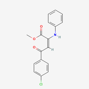 molecular formula C17H14ClNO3 B3832110 methyl 2-anilino-4-(4-chlorophenyl)-4-oxo-2-butenoate CAS No. 5238-31-3