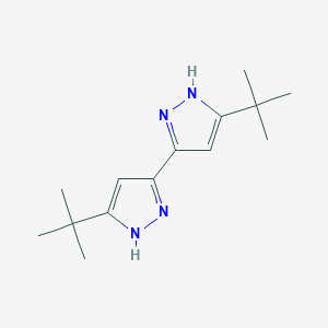 molecular formula C14H22N4 B3832175 5,5'-di-tert-butyl-1H,2'H-3,3'-bipyrazole CAS No. 304869-97-4