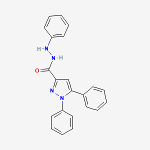 molecular formula C22H18N4O B3832178 N',1,5-triphenyl-1H-pyrazole-3-carbohydrazide 