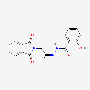 molecular formula C18H15N3O4 B3832185 N'-[2-(1,3-dioxo-1,3-dihydro-2H-isoindol-2-yl)-1-methylethylidene]-2-hydroxybenzohydrazide 
