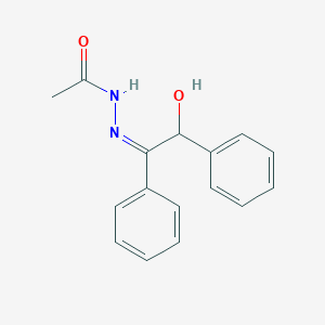 molecular formula C16H16N2O2 B3832192 N'-(2-hydroxy-1,2-diphenylethylidene)acetohydrazide 