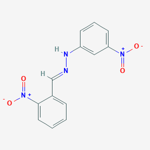 molecular formula C13H10N4O4 B3832194 2-nitrobenzaldehyde (3-nitrophenyl)hydrazone 