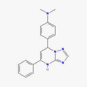 molecular formula C19H19N5 B3832229 N,N-dimethyl-4-(5-phenyl-4,7-dihydro[1,2,4]triazolo[1,5-a]pyrimidin-7-yl)aniline 
