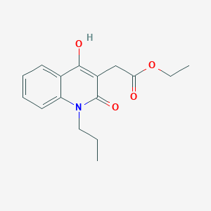 molecular formula C16H19NO4 B3832272 ethyl (4-hydroxy-2-oxo-1-propyl-1,2-dihydro-3-quinolinyl)acetate 