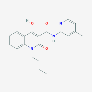 1-butyl-4-hydroxy-N-(4-methyl-2-pyridinyl)-2-oxo-1,2-dihydro-3-quinolinecarboxamide
