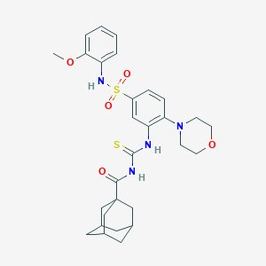 molecular formula C29H36N4O5S2 B383229 3-({[(1-adamantylcarbonyl)amino]carbothioyl}amino)-N-(2-methoxyphenyl)-4-(4-morpholinyl)benzenesulfonamide 