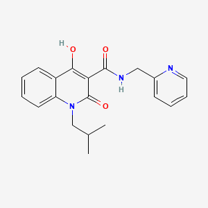 molecular formula C20H21N3O3 B3832292 4-hydroxy-1-isobutyl-2-oxo-N-(2-pyridinylmethyl)-1,2-dihydro-3-quinolinecarboxamide 