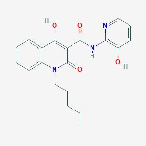 4-hydroxy-N-(3-hydroxy-2-pyridinyl)-2-oxo-1-pentyl-1,2-dihydro-3-quinolinecarboxamide