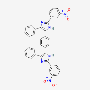 molecular formula C36H24N6O4 B3832312 5,5'-(1,4-phenylene)bis[2-(3-nitrophenyl)-4-phenyl-1H-imidazole] 